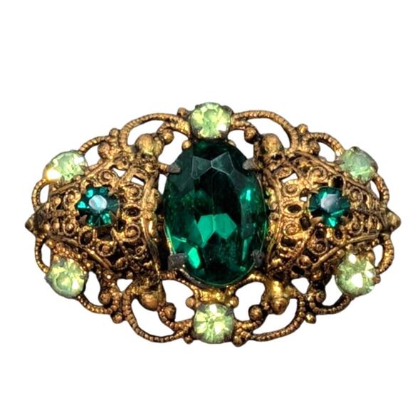 Antique 1920s Czecho Slovakia Filigree Brooch - Picture 1 of 4